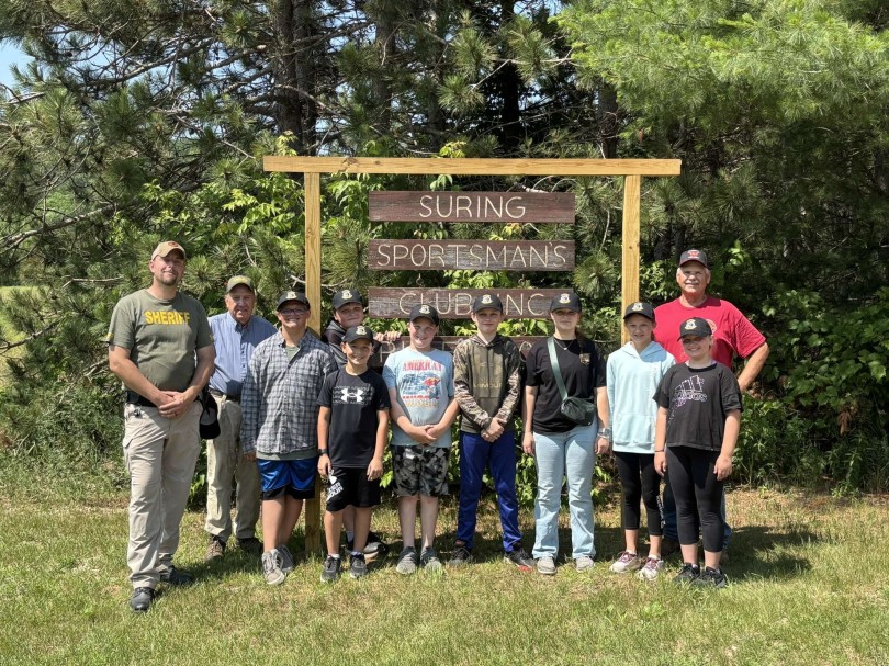 2025 Youth Hunter's Safety Class, SSC Pres. Jay Tousey, Deputy Keplinger, and Mark Zahn 